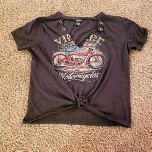 🛍Vintage Motorcycle Crop Top